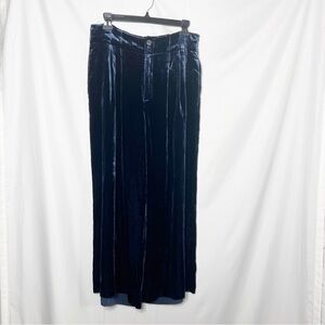 NEW with tags Sundance Navy Velvet Wide Leg Ankle Pants